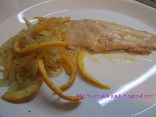 pesce persico filetto ricetta arance cipolle agrodolce