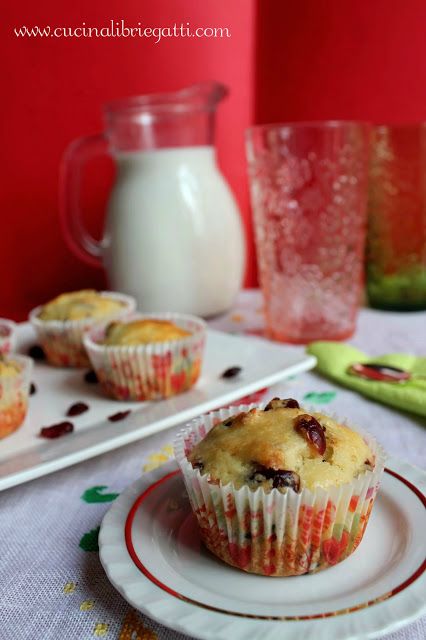 muffin ai mirtilli rossi essiccati cramberry ricetta