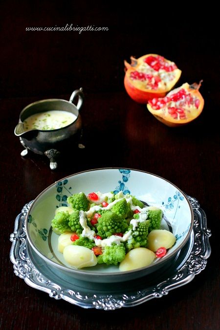 Insalata di broccoli e patate con salsa al lime