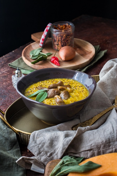 Risotto di quinoa con zucca e funghi al profumo di salvia 1 ricetta risotto di quinoa