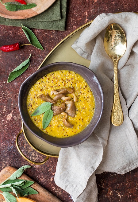 Risotto di quinoa con zucca e funghi al profumo di salvia 7 risotto di quinoa con zucca