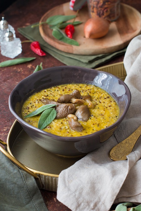 Risotto di quinoa con zucca e funghi al profumo di salvia 4 Risotto di quinoa con zucca e funghi al profumo di salvia