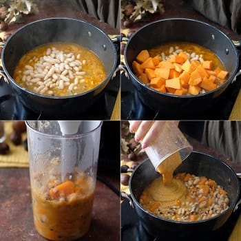 come si fa la zuppa di fagioli e zucca