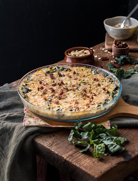 Verdure gratinate con besciamella vegana agli anacardi