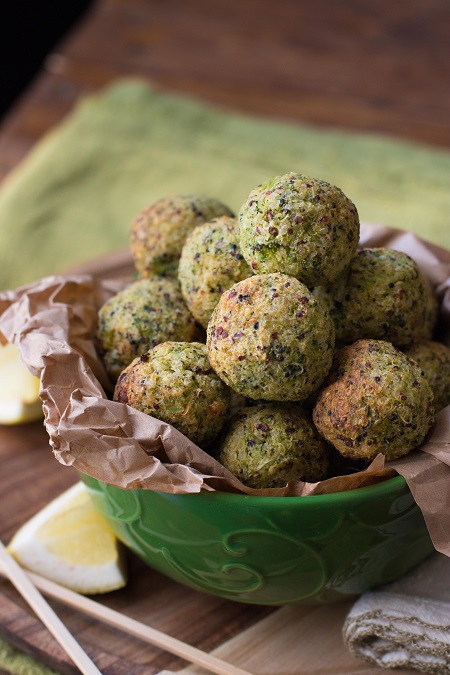 Polpette di quinoa e broccoli 6 polpette di quinoa vegane