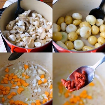 Stufato di funghi patate e cipolline 4 come si prepara lo stufato di funghi