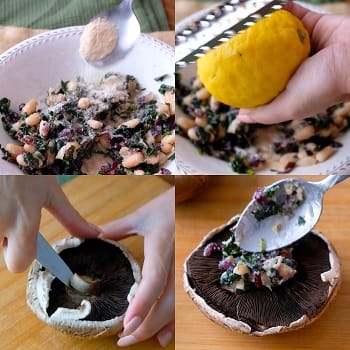 come si fanno i funghi ripieni di cavolo nero