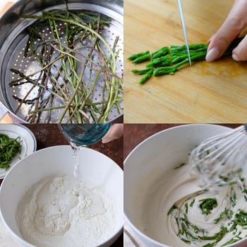 come si preparano le frittelle di asparagi selvatici