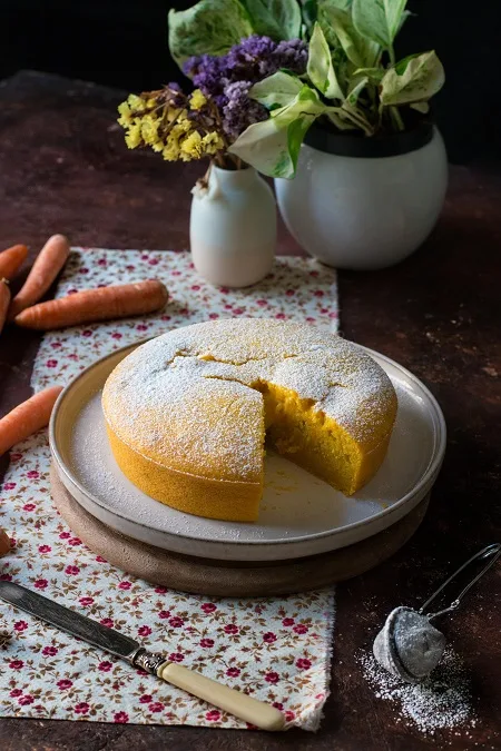 torta di carote vegana