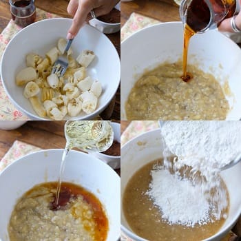 Banana bread zebrato vegano 4 come si prepara il banana bread zebrato