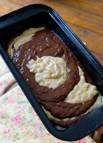 Banana bread zebrato vegano 6 cottura banana bread zebrato vegano