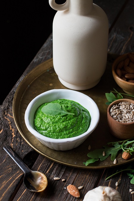 pesto di rucola semi e mandorle