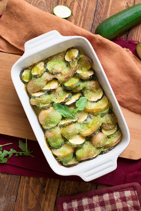 zucchine e patate al forno