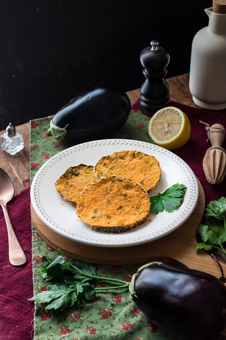 Cotolette di melanzane senza uova 6 cotolette di melanzane vegane