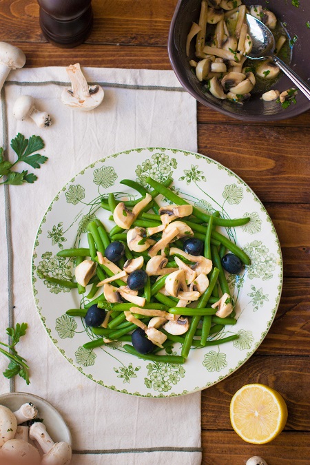 insalata di fagiolini e funghi