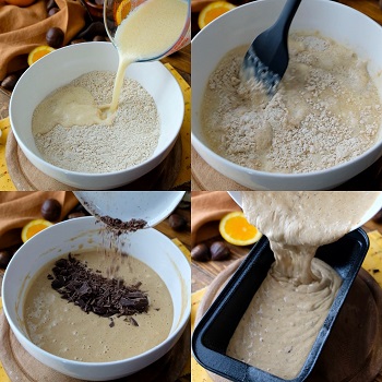 come si fa il plumcake alle castagne arancia e cioccolato
