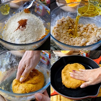 come si fa la focaccia alla zucca in padella