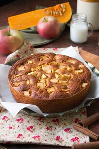 Torta di zucca mele e cannella vegana 3 torta di zucca mele e cannella